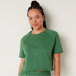 PINK Victoria's Secret Green Crop Top